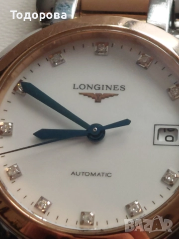 Лонжин,Дамски часовник,диаманти, розово злато 18к-стомана-Longines Primaluna L81135876, , снимка 7 - Дамски - 52807110