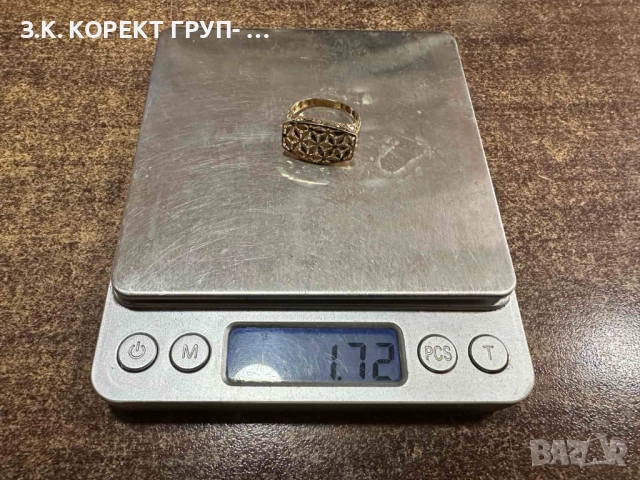 Златен пръстен 14к, 1,72гр, снимка 4 - Пръстени - 52883720