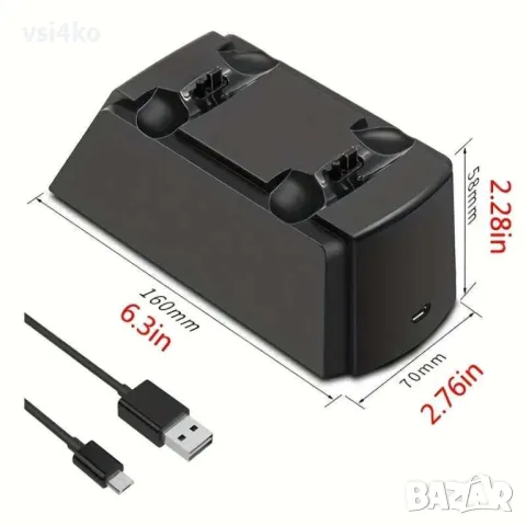 Зарядна станция за PlayStation 4 контролери, снимка 2 - Аксесоари - 48166834