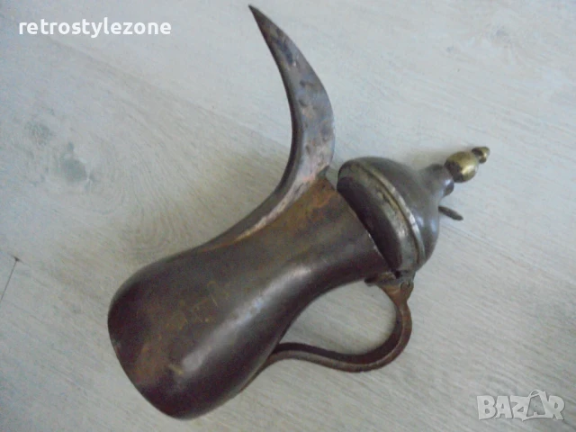 № 8205 Стар месингов съд – ориенталска кана “Далла” , снимка 5 - Антикварни и старинни предмети - 51345952