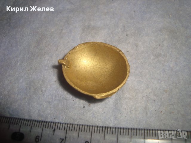 СТАРО ЕТНОГРАФСКО УКРАШЕНИЕ БРОНЗ с ЖИВАЧНА ПОЗЛАТА РЪЧНО ОРНАМЕНТИРАНО БИЖУ АПЛИКАЦИЯ НАКИТ 31387, снимка 2 - Антикварни и старинни предмети - 38033592