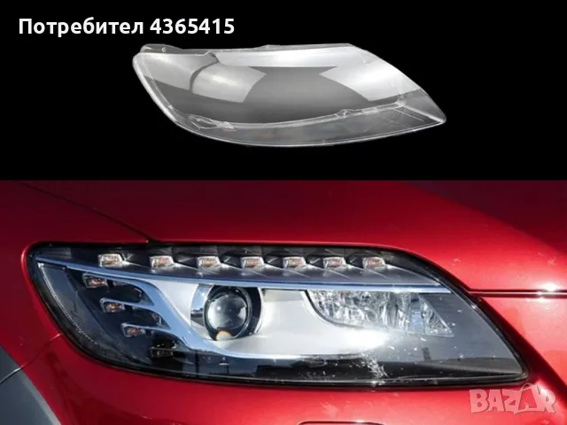 Стъклo за фар на Audi Q7 4L (2006-2015) Десен, снимка 4 - Аксесоари и консумативи - 49986002