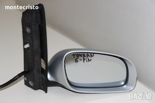 Дясно електрическо огледало VW Touran (2003-2010г.) 6 пина / Тоуран Сиво Светло сиво