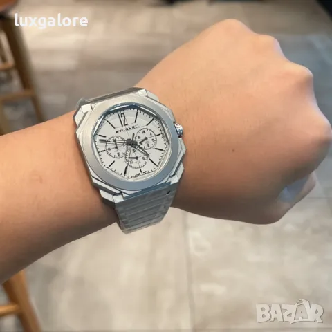 Мъжки часовник BVLGARI Octo Finissimo Chronograph с кварцов механизъм, снимка 3 - Мъжки - 47924035
