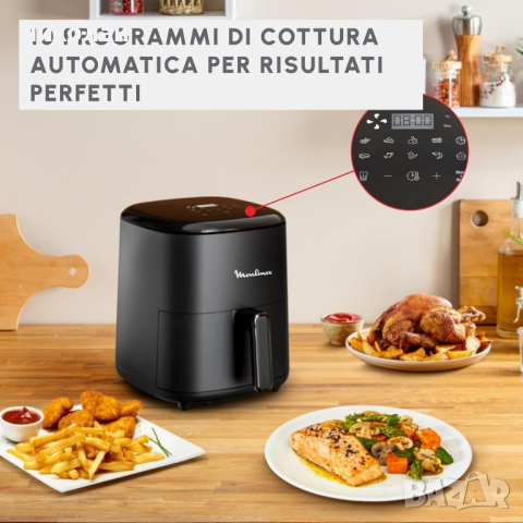 Въздушен фритюрник Moulinex, 5 литра, Easy Fry Max, 1500 W

, снимка 2 - Фритюрници - 44852791