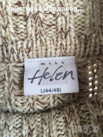 Пуловер поло с коприна, Л, снимка 4 - Блузи с дълъг ръкав и пуловери - 52998938