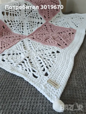 бебешко плетено одеяло, снимка 2 - Спално бельо и завивки - 48236519