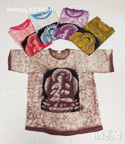 Индийски ръчно рисувани тениски- памук, снимка 9 - Тениски - 36599695