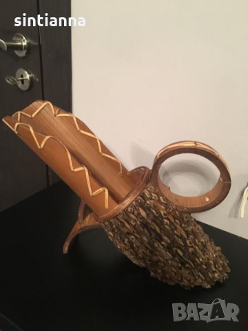 Дървена стойка за вино, ръчна изработка, снимка 6 - Декорация за дома - 27345194