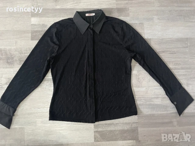 черна тънка риза