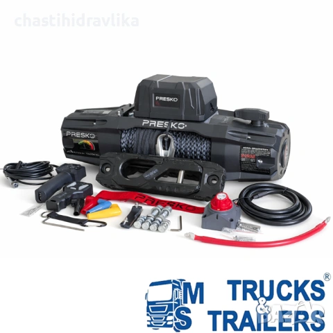 Електрическа лебедка със синтетично въже PRESKO RAPTOR-X 13.000 12V