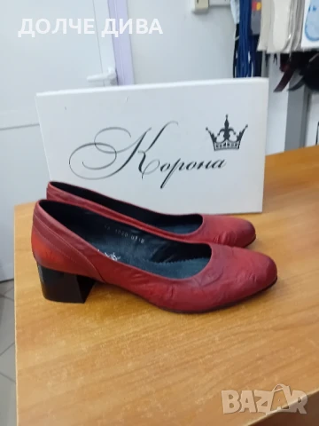 Намаление Дам.обувки м1902 червени ест.кожа , снимка 2 - Дамски елегантни обувки - 51204384