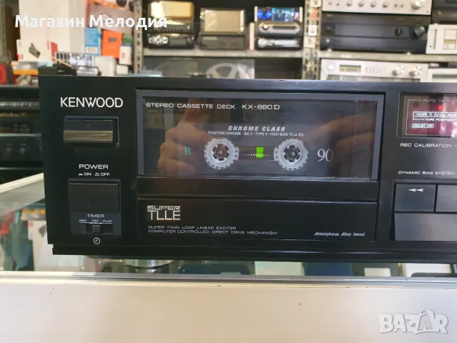 Касетен дек Kenwood -880 D В отлично техническо и визуално състояние., снимка 3 - Декове - 49313103