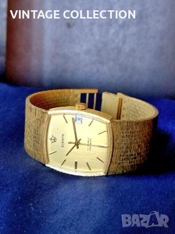 EVERITE Швейцарски Механичен Часовник  SWISS MADE Рядък Модел в стил LONGINES, снимка 2 - Мъжки - 43793201