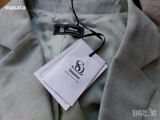 SINEQUANONE - зелено сако с колан, снимка 2 - Сака - 40619238