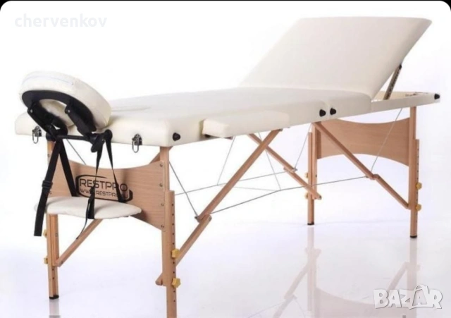 трисекторна козметична масажна кушетка алуминиева бяла масажно легло, снимка 13 - Кушетки - 53165953