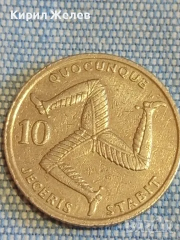  Монета 10 пенса 1992г. остров Ман кралица Елизабет втора 49547, снимка 2 - Нумизматика и бонистика - 48390912