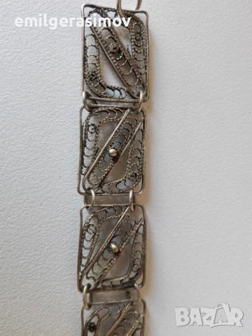 Възрожденски обеци и гривна филигран., снимка 7 - Антикварни и старинни предмети - 49867247