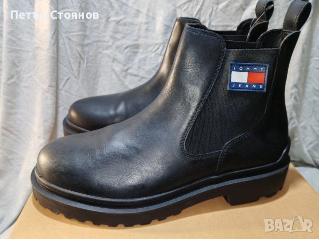 Удобни мъжки боти от естествена кожа TOMMY JEANS №44