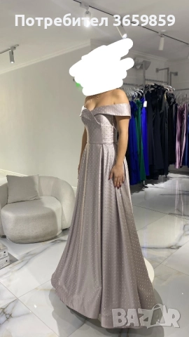 Лилава бална рокля с камъчета, снимка 2 - Рокли - 52795914