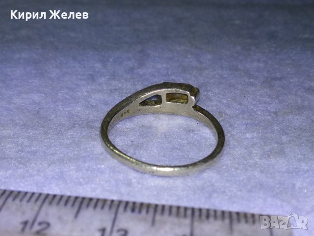 Стар СКЪПОЦЕНЕН СРЕБЪРЕН АНГЛИЙСКИ АР ДЕКО ПРЪСТЕН СРЕБРО 925 с ЦИТРИН 40319, снимка 10 - Пръстени - 43221726