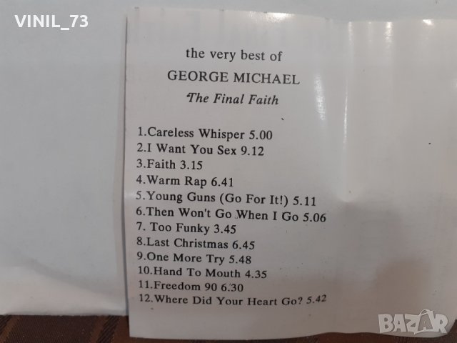 the very best of George Michael the final faith, снимка 4 - Аудио касети - 32298792