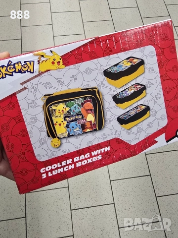 хладилна чанта с 3 кутии за обяд и бутилки Pokemon, снимка 2 - Хладилни чанти - 52561394
