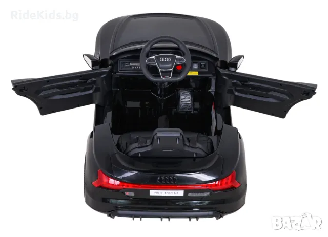 Audi RS E-Tron GT 12V – Детска акумулаторна кола, Черна, EVA гуми, снимка 11 - Детски велосипеди, триколки и коли - 50421093