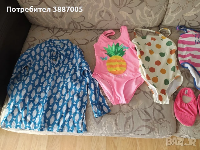 Лот бански и плажна рокля +3лв за плажна ризка , снимка 3 - Детско бельо и бански  - 50483379