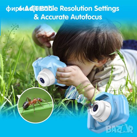 Дигитален детски фотоапарат STELS W300, 64GB SD, Игри, Розов/Син/Зелен, снимка 8 - Фотоапарати - 40239250