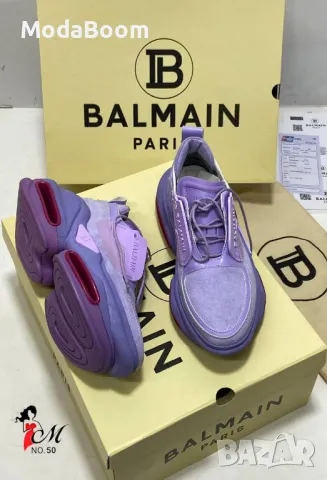 Balmain лилави дамски маратонки , снимка 2 - Маратонки - 48428169
