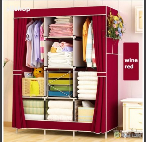 Сгъваем триклирен гардероб 130/175/45, снимка 4 - Гардероби - 36634857