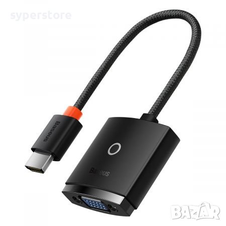 Преходник Адаптер от HDMI към VGA Baseus Lite WKQX010001 Черен Adapter HDMI to VGA, снимка 1 - Друга електроника - 38147480