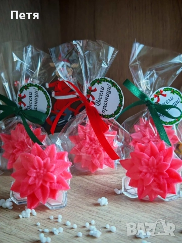 Сапунчета - коледна звезда, снимка 3 - Декорация за дома - 52512864