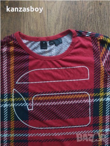 g-star royal tartan print straight rt wmn - страхотна дамска тениска, снимка 3 - Тениски - 32750839