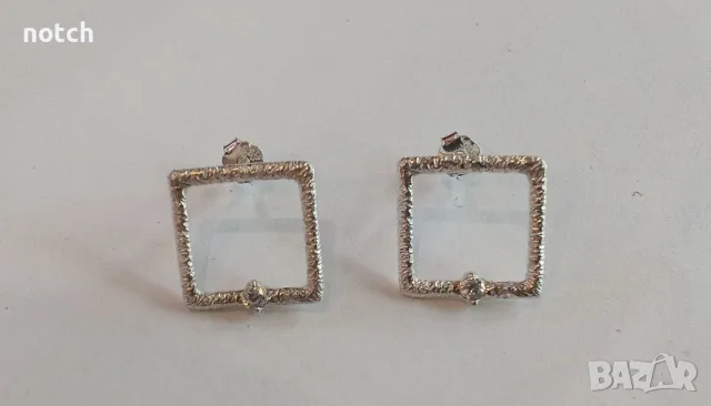 Сребърни обеци, снимка 2 - Обеци - 49770548