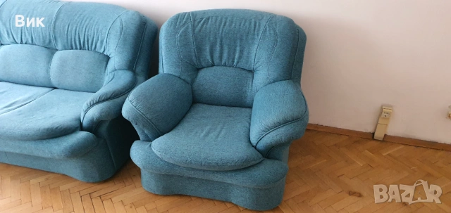 Холна гарнитура - диван тойка, двойка и фотьойл, снимка 4 - Дивани и мека мебел - 53524267