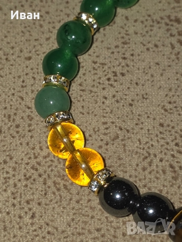 Гривна с естествени камъни , снимка 2 - Гривни - 52516152