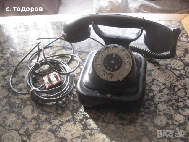 Стар телефон Siemens & Halske Царство България, царски герб, снимка 2 - Антикварни и старинни предмети - 52175226
