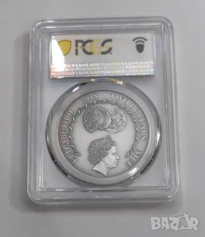 Печатът на цар Симеон Велики 2 долара 2017 Ниуе - PCGS SP70, снимка 3 - Нумизматика и бонистика - 48131655