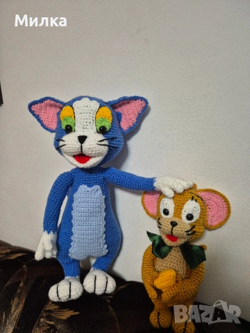 Том и Джери - ръчна изработка, снимка 9 - Плюшени играчки - 53556762