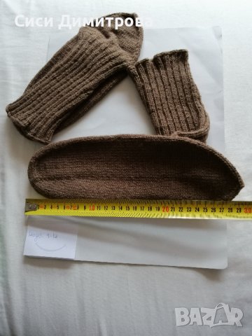 Вълнени чорапи, ръчно плетиво, 100 % вълна, снимка 11 - Други - 43871036