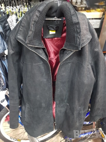 мъжко палто обърната кожа