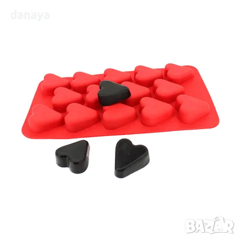 5516 Силиконова форма за лед Сърца, Мечета Грозде, Плодове, снимка 9 - Форми - 48194026