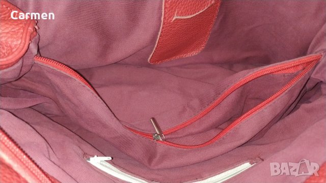 Италианска дамска чанта от естествена кожа, снимка 5 - Чанти - 32973923