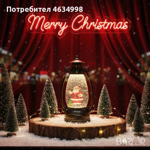 Ретро LED коледен фенер с падащ сняг – магическа светлина и празничен уют, снимка 6 - Декорация за дома - 52233144