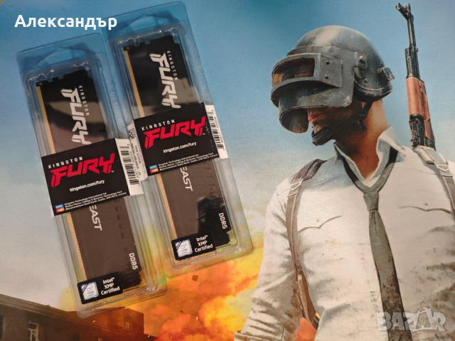 RAM памет Kingston FURY Beast DDR5 RGB 64Gb(2×32Gb) 5200MHz НОВА с ГАРАНЦИЯ!