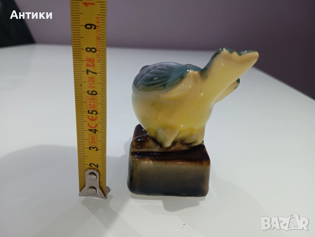 Порцеланова стара фигура на птичка маркирана , снимка 3 - Антикварни и старинни предмети - 52564203