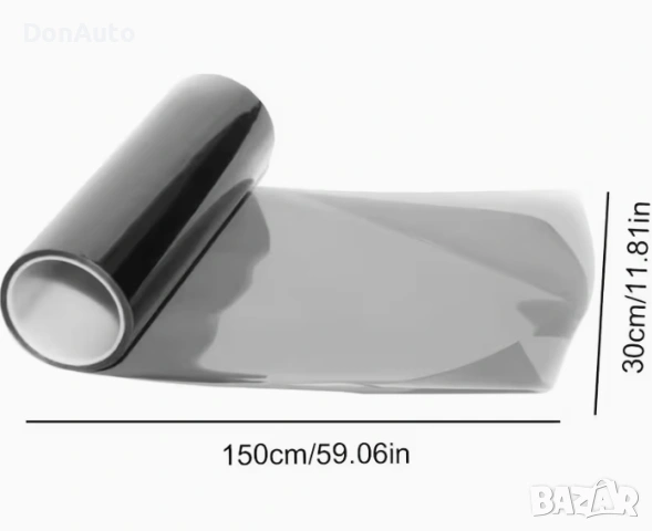 Черно фолио за фарове и стопове 30 x 150 см, снимка 3 - Аксесоари и консумативи - 53133529