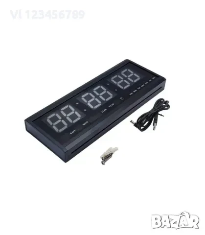 ОГРОМЕН LED ЕЛЕКТРОНЕН ЧАСОВНИК TingiAng: TL-4819, снимка 2 - Стенни часовници - 50689466